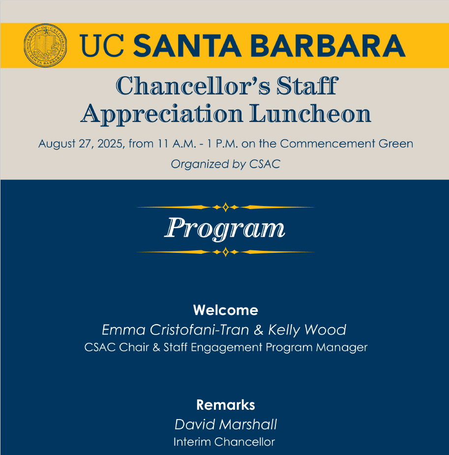 2025 Chancellor's Staff Appreciation Luncheon Program